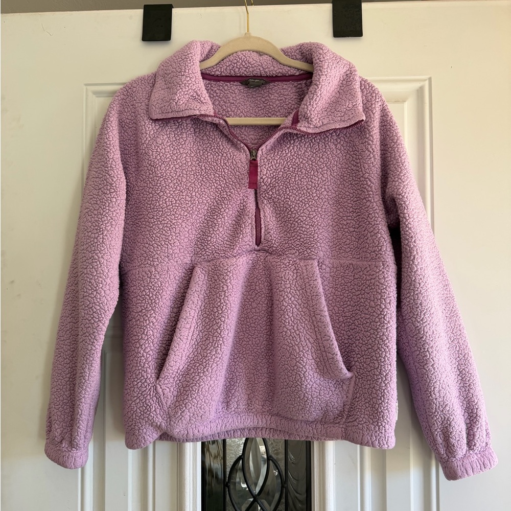 Cozy Eddie Bower Lavender Fleece Pullover